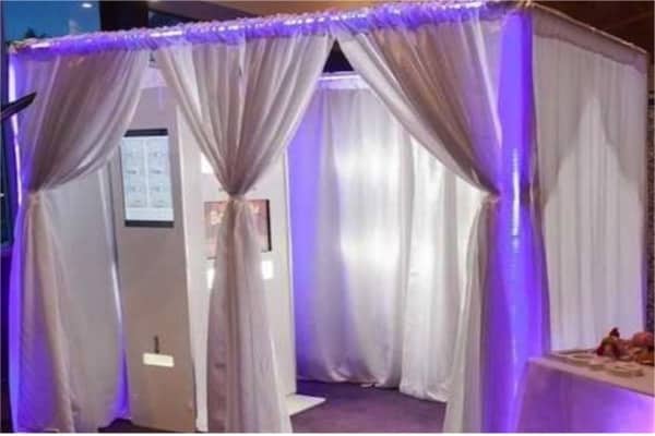 Elegant photo booth open for event