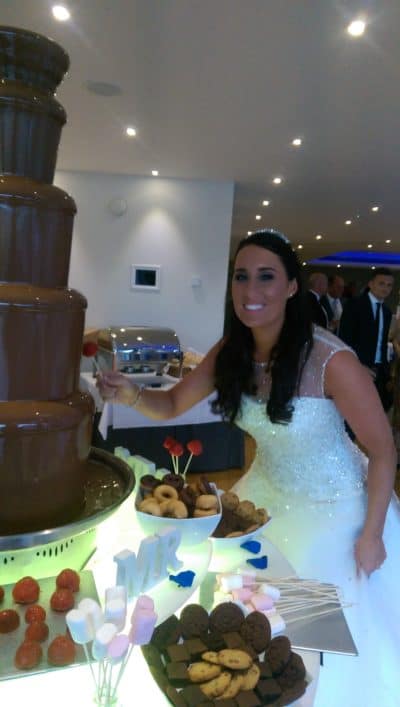 Wedding day Chocolate Fountain to hire