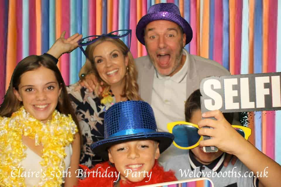 Photo Booth for a 50th Birthday party in Teddington
